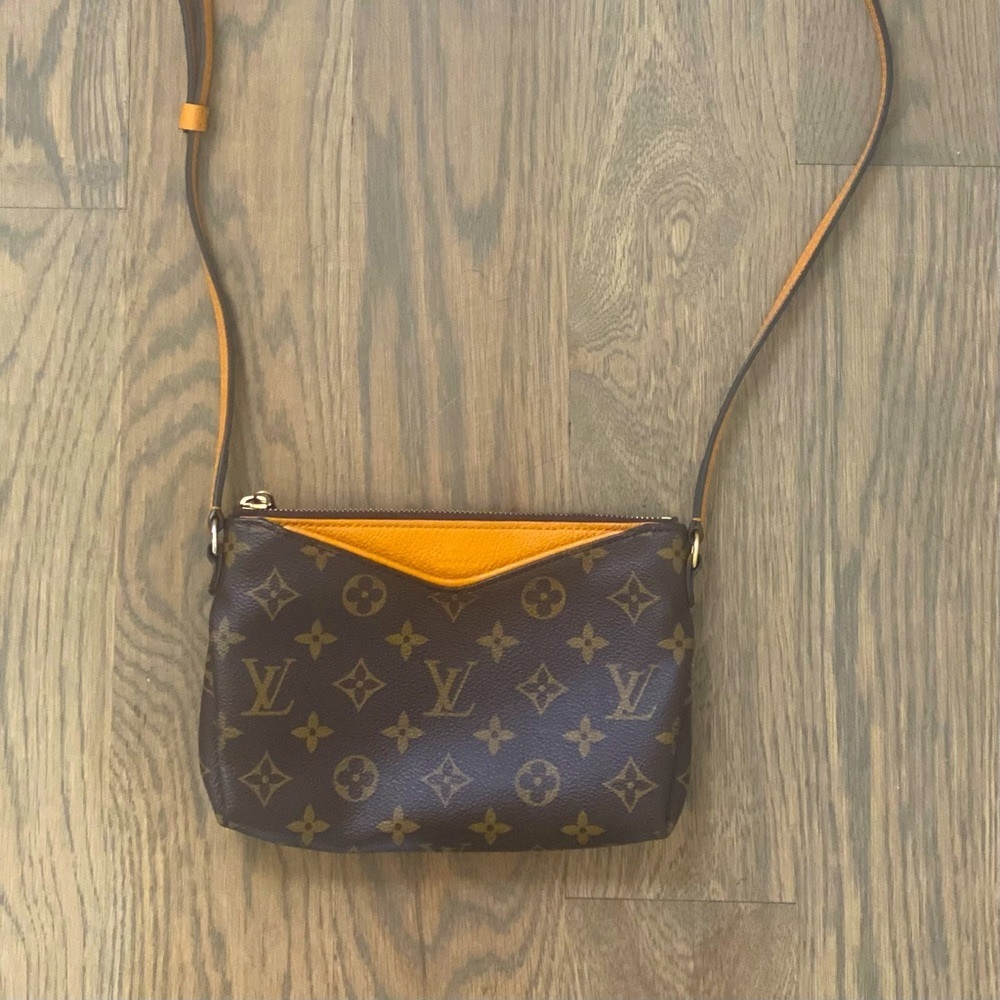 Louis Vuitton Saffron Pallas Clutch Cross Body Bag (Employee Version)
